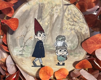 Over the Garden Wall, 7” embroidery hoop