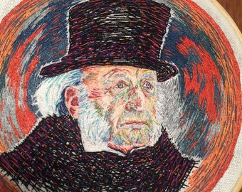 More Gravy Than Grave- Scrooge, 6" embroidery hoop