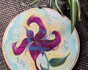 Earth Laughs In Flowers, 8" embroidery hoop