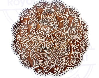 Decorative Print Block Large Heart Design Big Wood Stamp