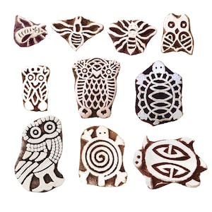 Royal kraft Hölzern Stempel DIY Stoff, Textil Ton, Keramik, Papier, Henna Drucken Blöcke FFDtag015