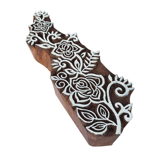 Royal Kraft Wooden Printing Block - DIY Henna Fabric Textile Paper Clay Pottery Stamp ESIAtag007