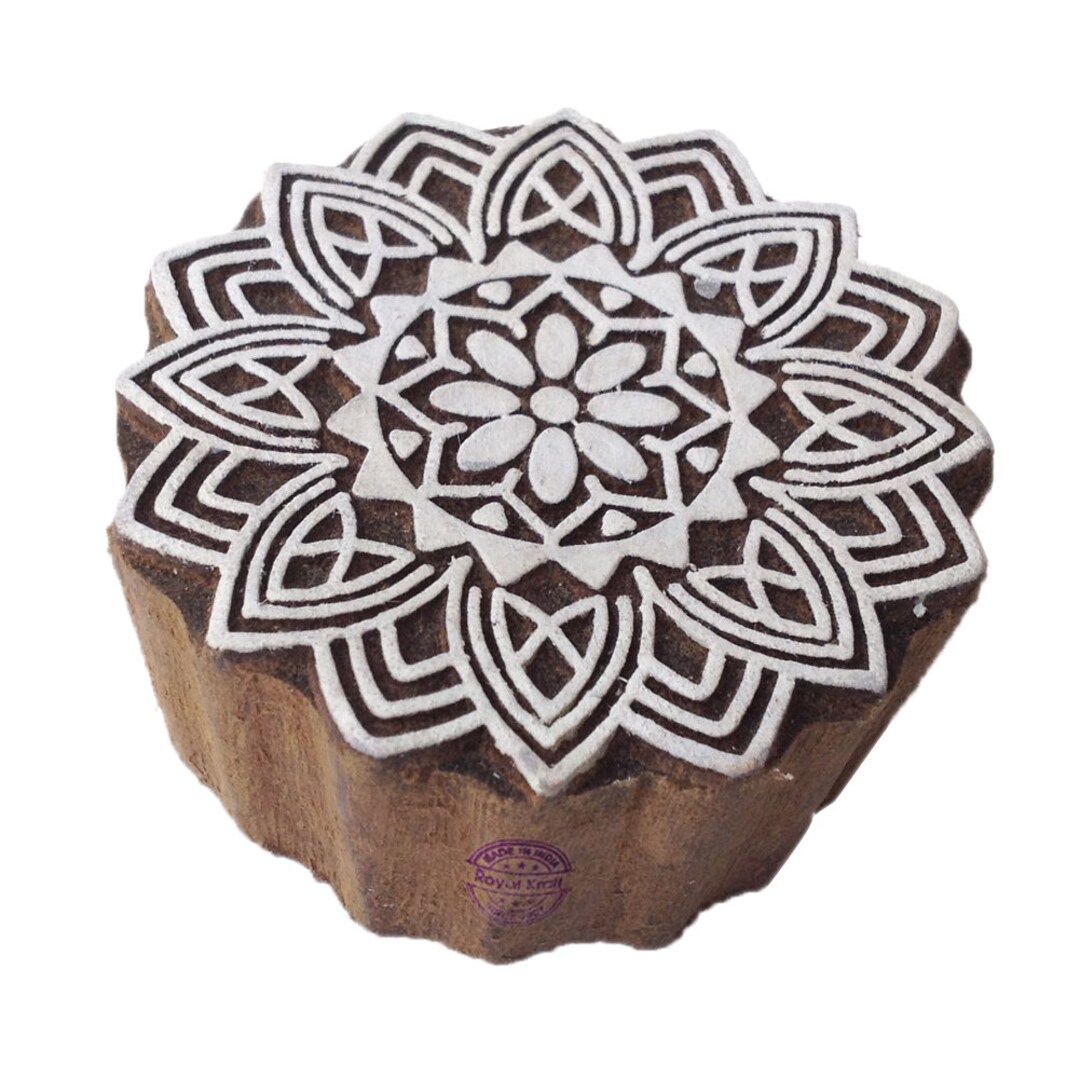DIY Round Blocks for Block Printing Wooden Printing Stamps for Etsy