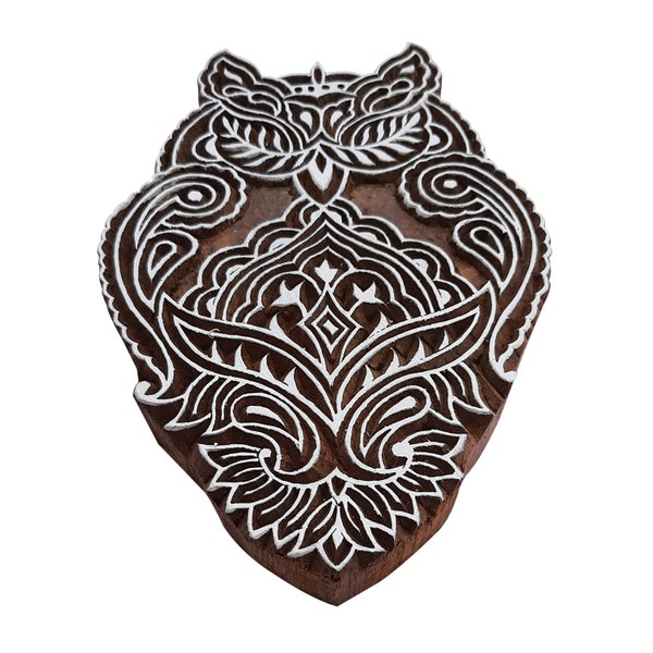 Royal Kraft Floral Wooden Printing Block - DIY Henna Fabric Textile Paper Clay Pottery Stamp ESIAtag003