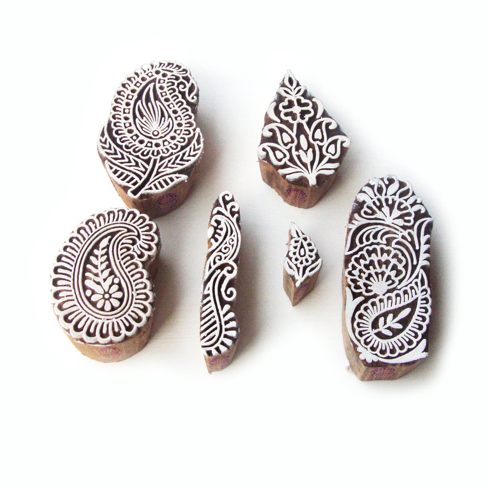 Designer Crafty Wood Print Stamps DIY Henna Clay Pottery Etsy