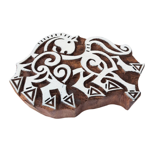 Royal Kraft Wooden Printing Block - DIY Henna Fabric Textile Paper Clay Pottery Stamp ESIDtag049