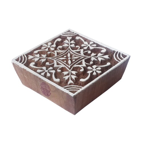 Indian Wood Print Stamp Blocks for Block Printing Square Etsy