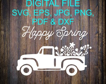 Download Flower truck svg | Etsy