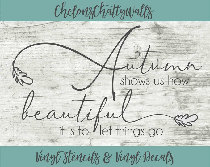 Fall Leaf Pattern Vinyl Stencil Fall Leaf Vinyl Decal Fall - Etsy