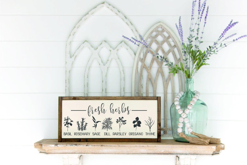 fresh herbs vinyl stencil fresh herbs vinyl decal herbs etsy