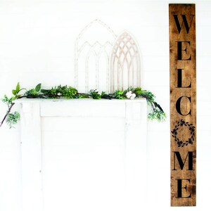Welcome, Hello Spring, Reversible Sign, Large Porch, Home Vinyl Stencil ...