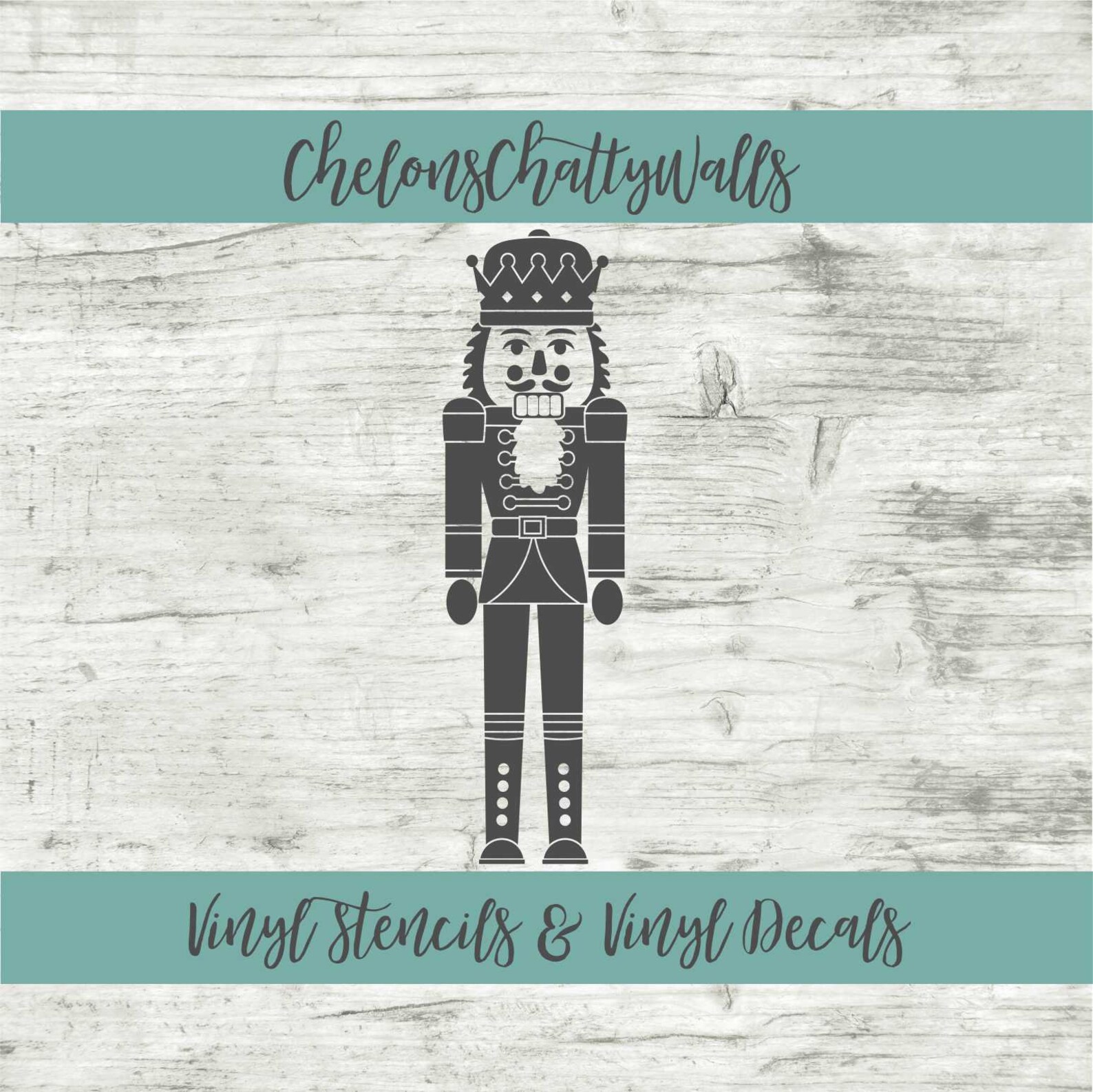 Nutcracker Vinyl Decal Nutcracker Vinyl Stencil Christmas Etsy