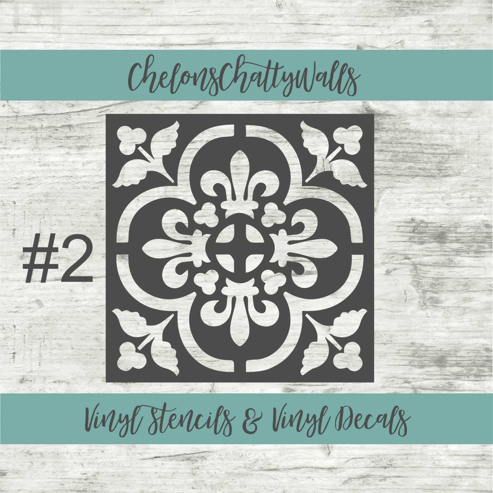 Tile Design Stencil Tile Pattern Stencil Tile Decor Vinyl Etsy