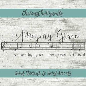 Amazing Grace Stencil, Vinyl Stencil, Vinyl Decal, Wood Sign, Wood ...