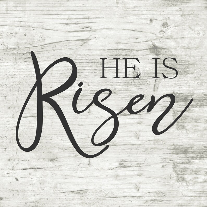 He Is Risen Stencil Easter Stencil Religious Stencil Easter Etsy