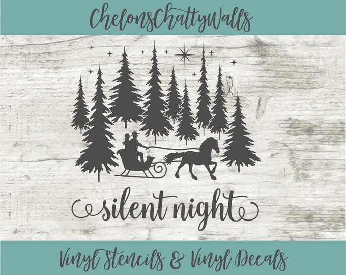 O Holy Night Song Lyrics Holiday Christmas Vinyl Stencil - Etsy