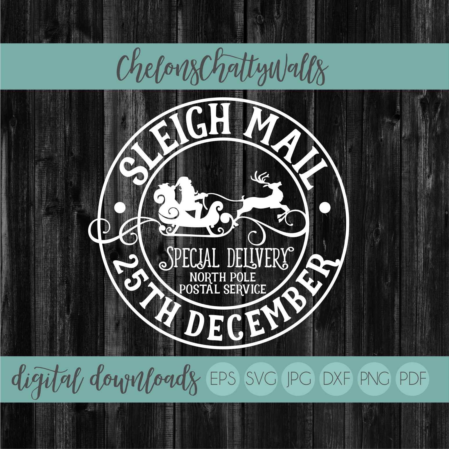 Download Sleigh Mail Svg File Holiday Svg North Pole File Christmas Etsy