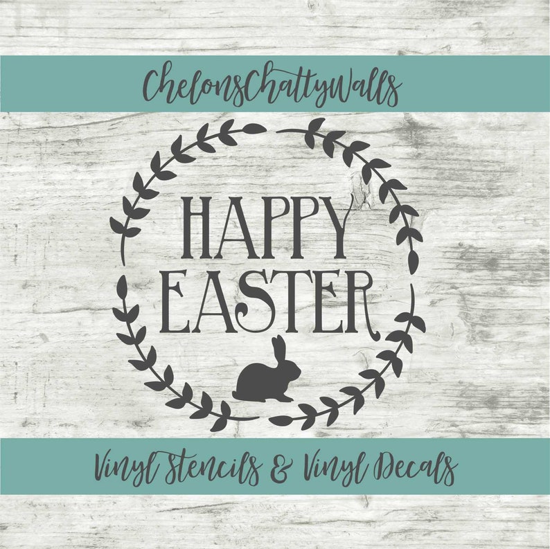 Happy Easter Stencil Easter Stencil Wreath Stencil Easter Etsy happy-easter-stencil-easter-stencil-wreath-stencil-easter-etsy