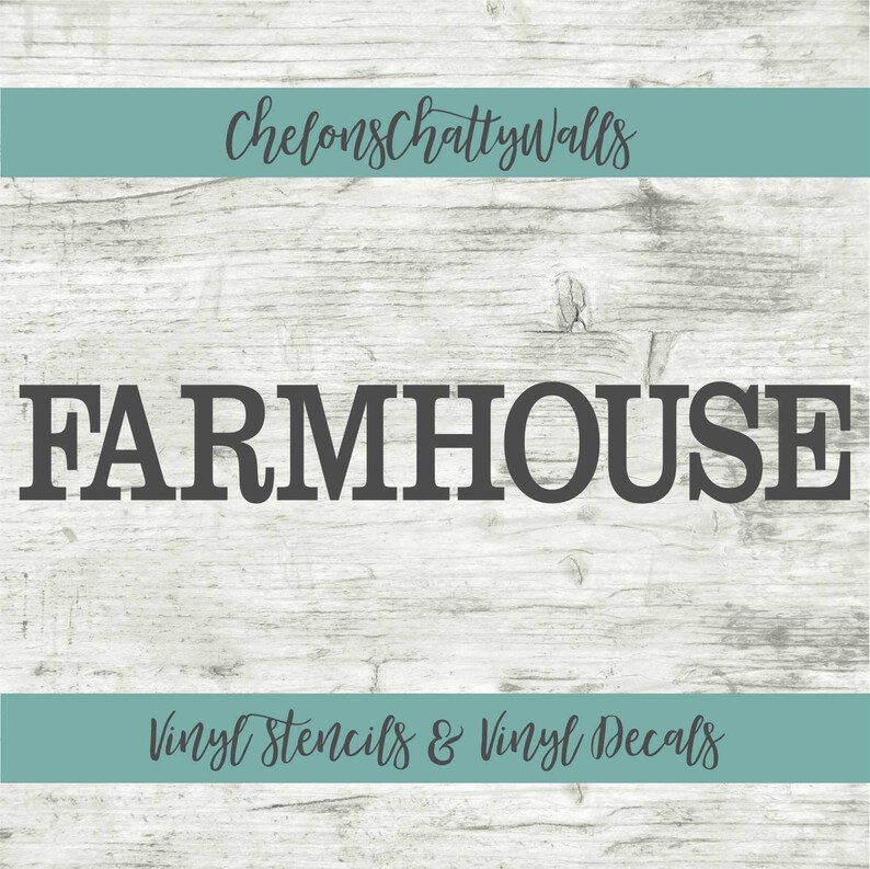 Farmhouse Vinyl Stencil Farmhouse Vinyl Decal Wood Sign Etsy