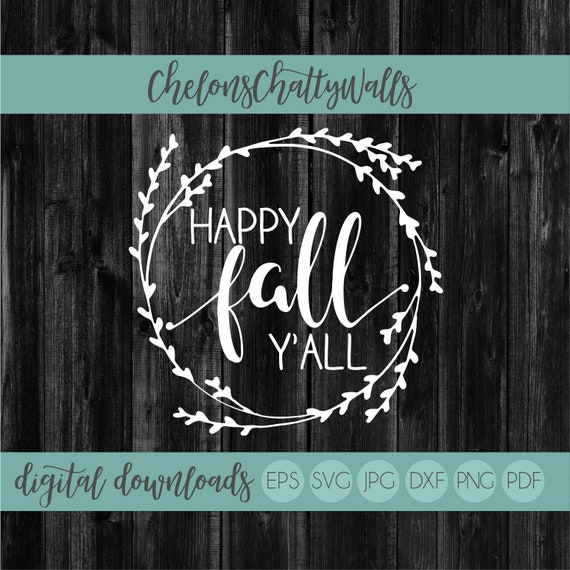 Happy Fall Yall SVG Files, Fall SVG, Cricut Cut File, Home Cut File, Vinyl  Cut File, Cricut File, Wood Sign Stencil, Vinyl Design, Vinyl SVG 