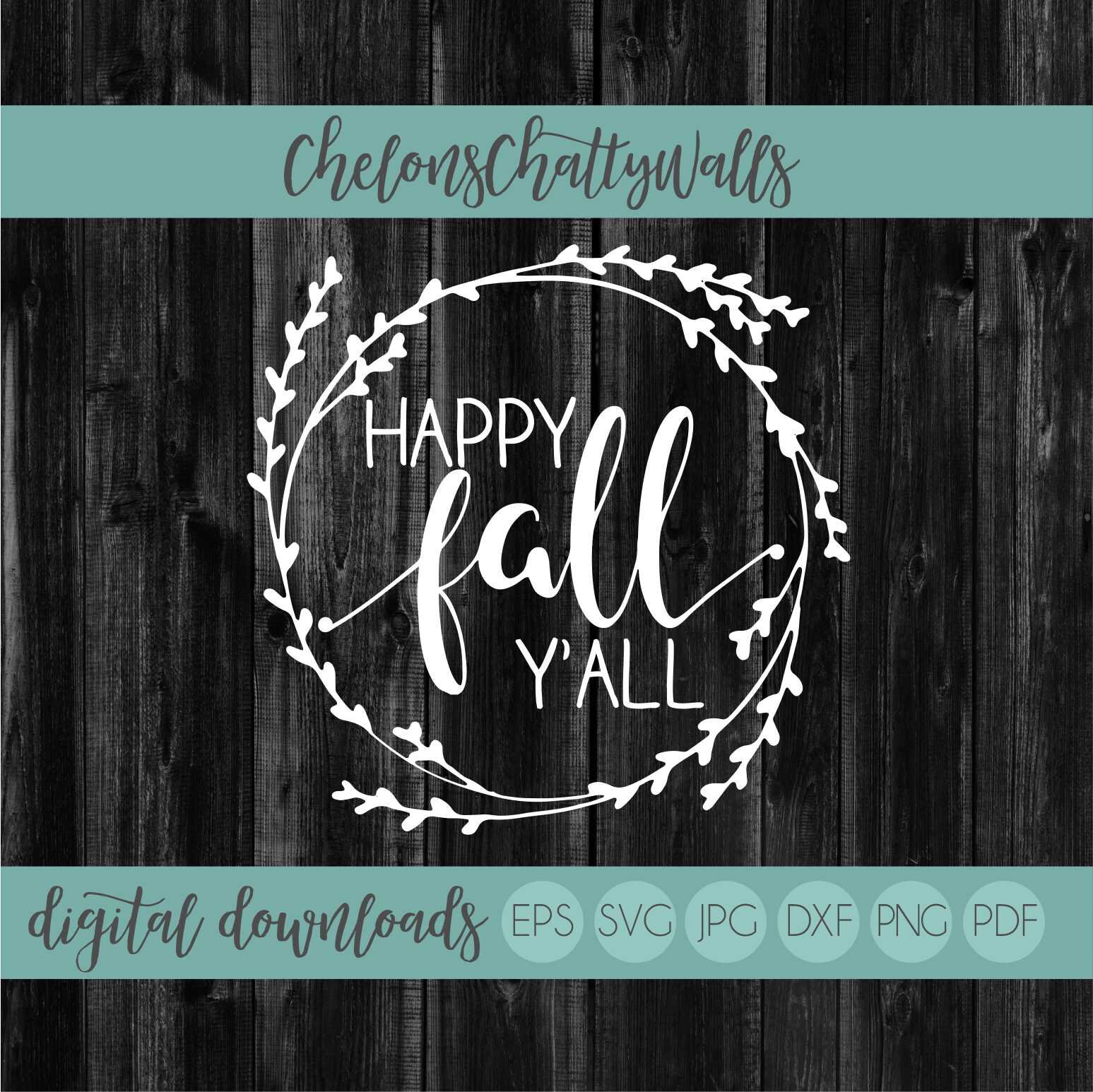 Download Happy Fall Yall Svg Files Fall Svg Cricut Cut File Home Cut Etsy