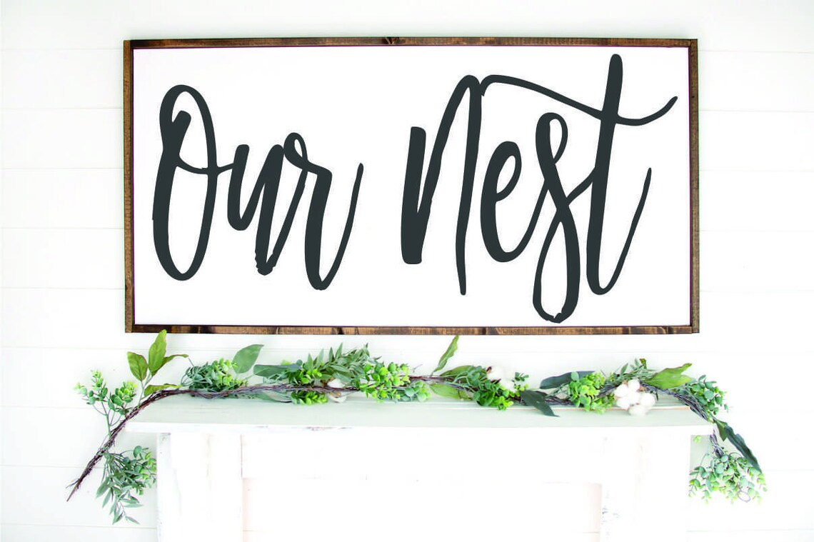 Our Nest Vinyl Stencil Our Nest Vinyl Decal Spring Decor | Etsy