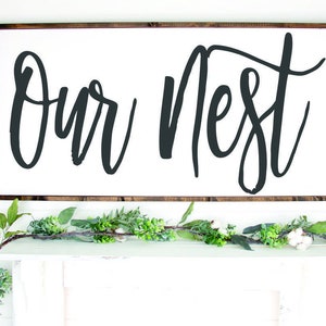 Our Nest Vinyl Stencil, Our Nest Vinyl Decal, Spring Decor, Spring ...
