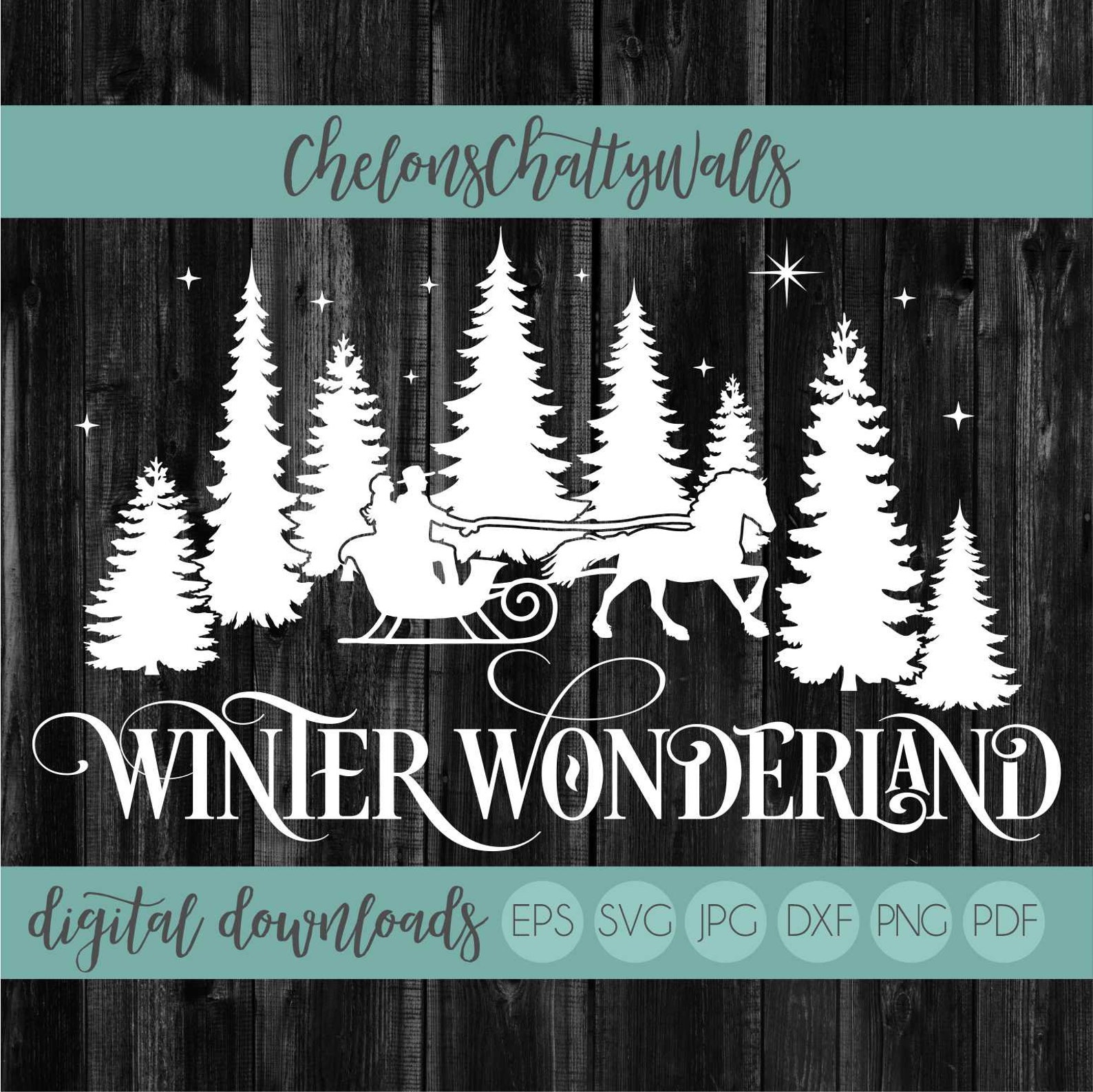 Winter Wonderland SVG Sleigh Rides SVG Christmas Design Etsy