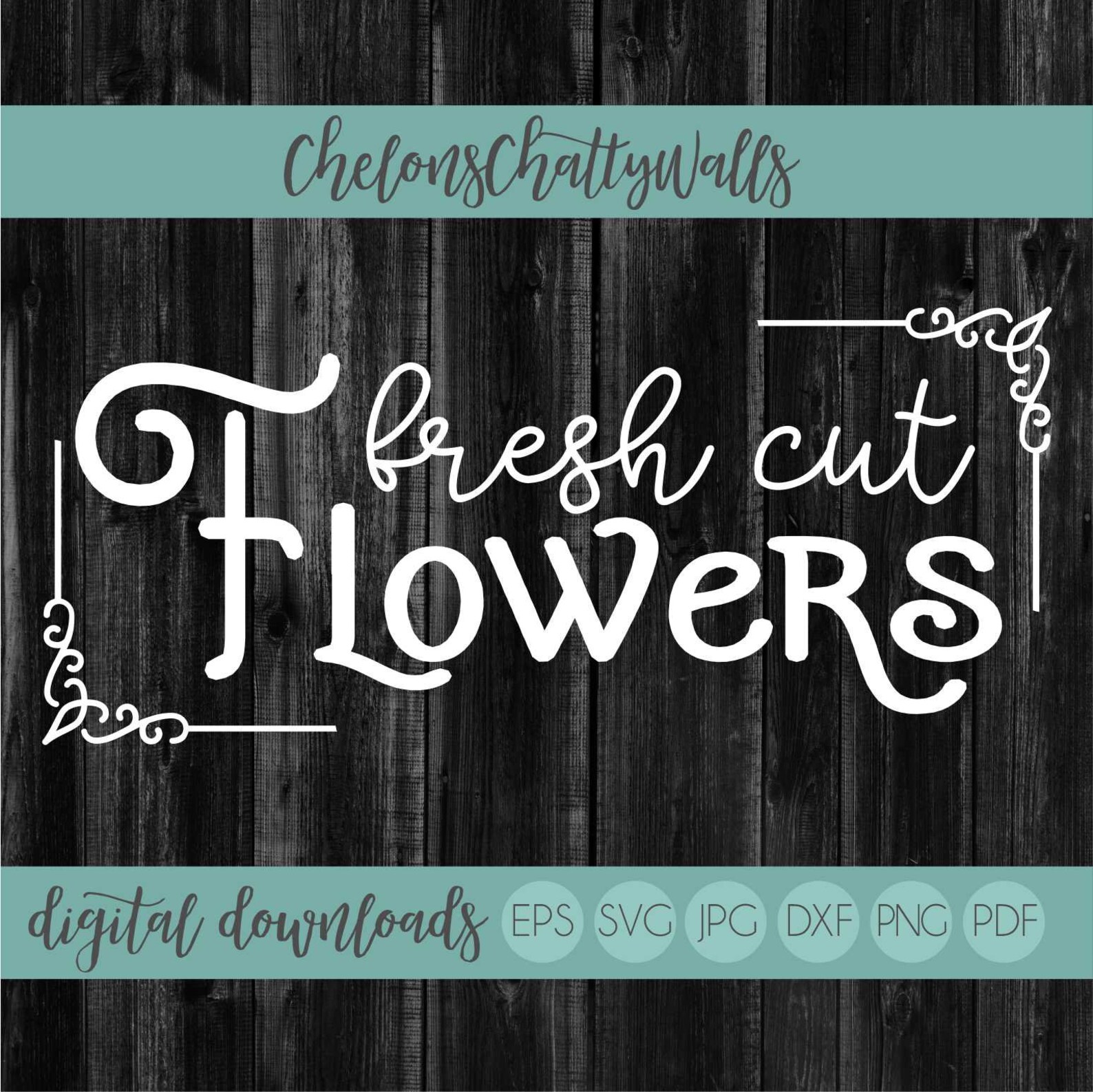 Fresh Cut Flowers SVG Spring SVG Farmhouse SVG Spring Cut Etsy