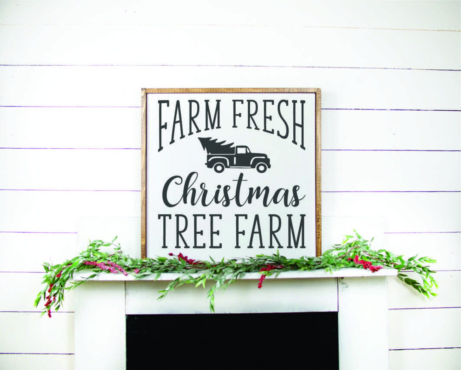 Farm Fresh Christmas Tree Vinyl Stencil Farmhouse Stencil Etsy