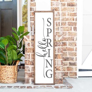 Hello Spring SVG, Spring EPS, Spring Porch Sign, Spring Cut File, Porch ...
