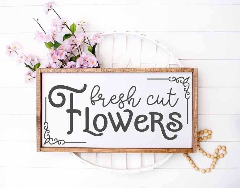 Fresh Cut Flowers Stencil Spring Vinyl Spring Decor Flower Etsy Canada