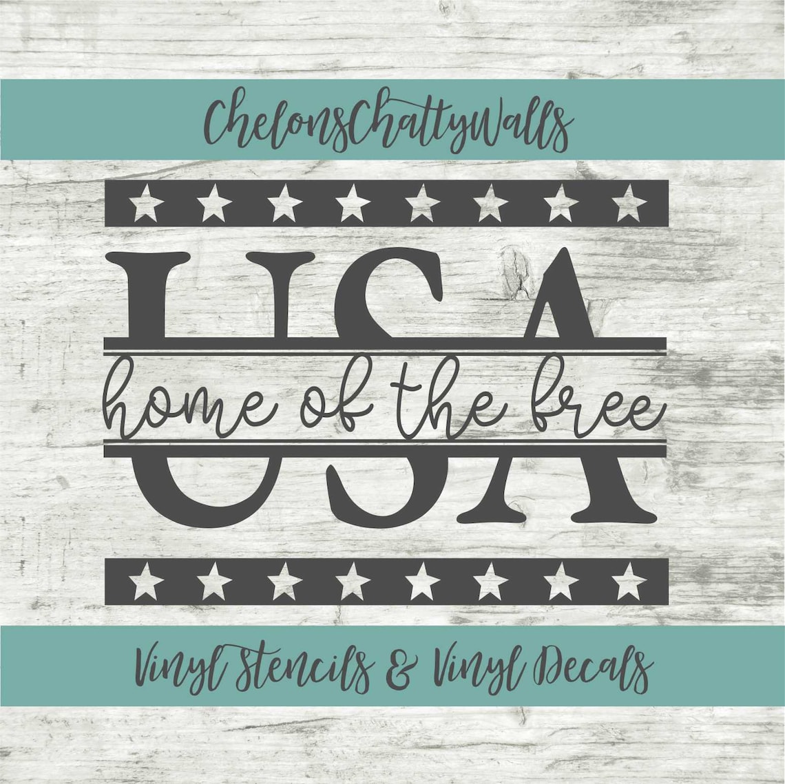 USA Stencil Patriotic Stencil Home of the Free Vinyl - Etsy
