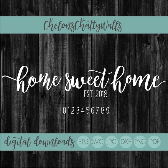 Home Sweet Home SVG File, Silhouette File, Cricut SVG, Home Cut File, Vinyl  Cut File, Wood Sign Stencil, Vinyl Design, Vinyl Cut File 