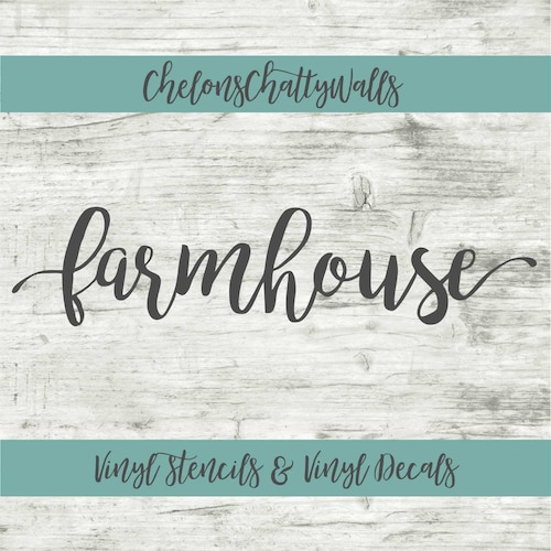 Farmhouse Vinyl Stencil Farmhouse Vinyl Decal Wood Sign Etsy