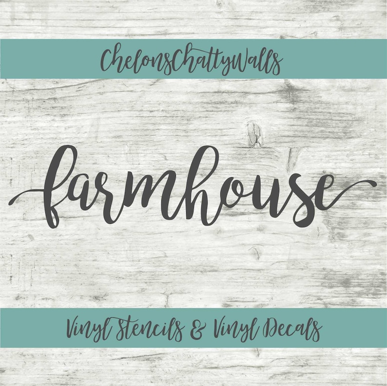 Farmhouse Vinyl Stencil, Farmhouse Vinyl Decal, Wood Sign, Wood Farmhouse Vinyl Stencil, Farmhouse Vinyl Decal, Wood Sign, Wood