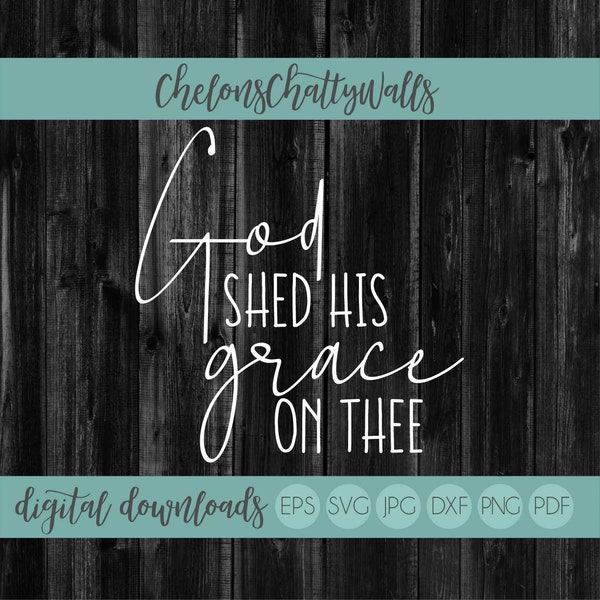 God Shed His Grace On Thee SVG File, America 1776 SVG, God Bless America, 4th Of July SVG, Vinyl Design, America Design, America Vinyl