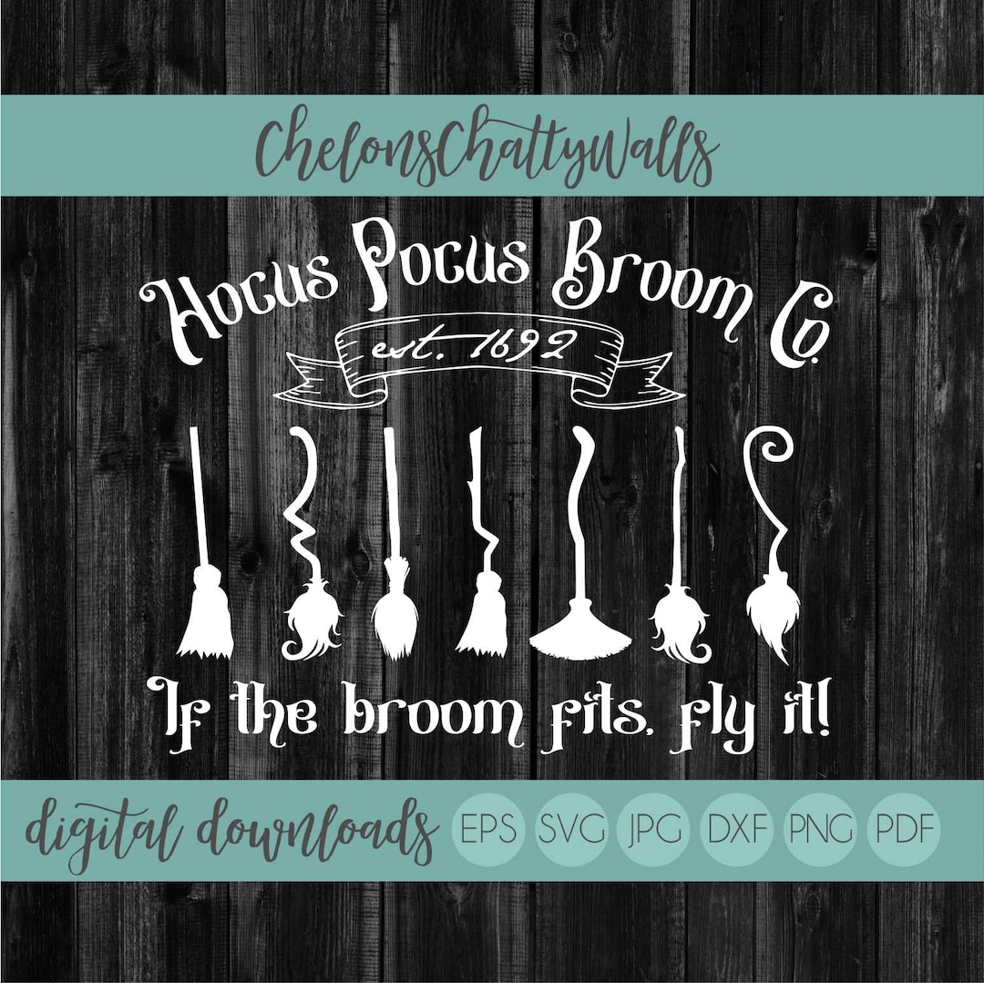 Hocus Pocus Broom Co. SVG File, Halloween SVG, Witches Brooms, Fall SVG