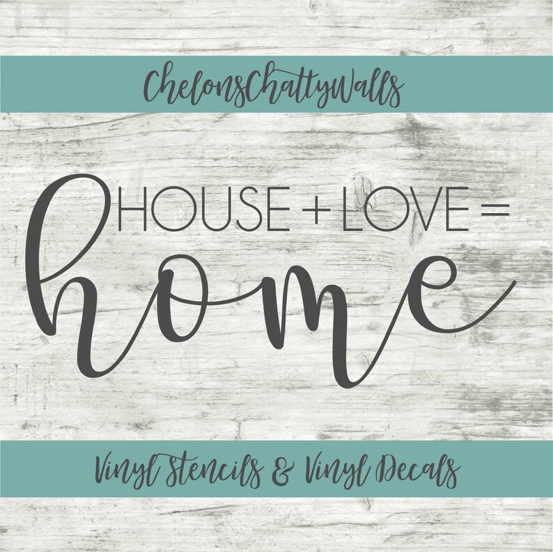 Home Love Home Vinyl Stencil Vinyl Decal Wood Sign Wood Etsy