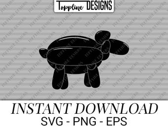 Lamb/Sheep Balloon Animal - SVG, PNG, EPS - Clipart, Cut file