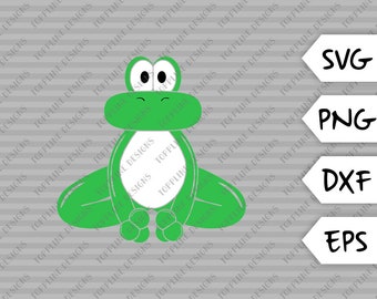 Frog Balloon Animal - SVG / PNG / DXF / eps - Cut File, Kid's, Birthday, Party