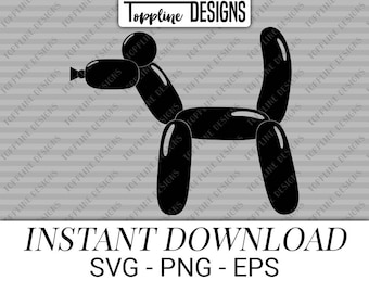 Dog Balloon Animal - SVG, PNG, EPS - Clipart, Cut file