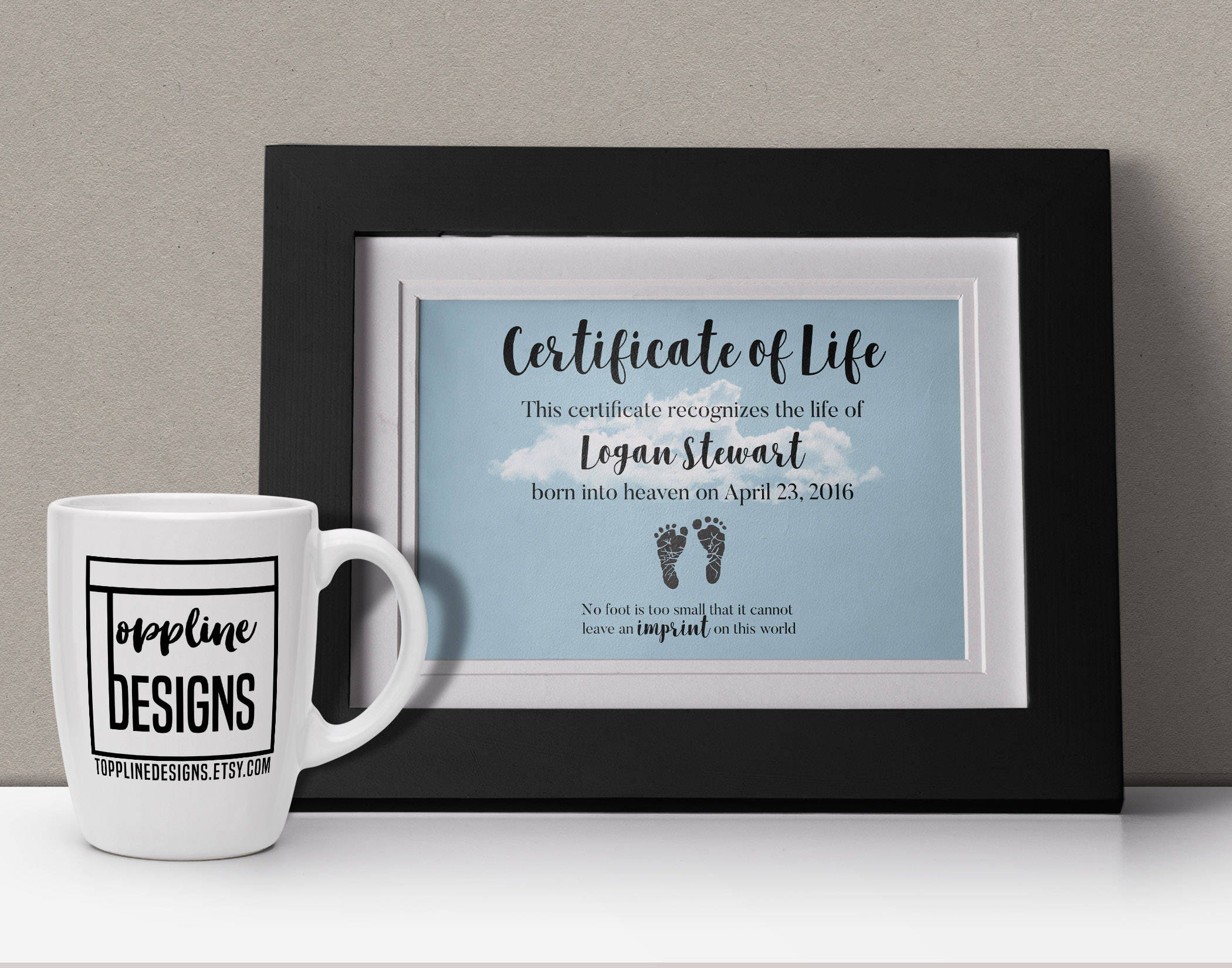 Certificate Of Life Jpg Personalized Digital Print Zoom