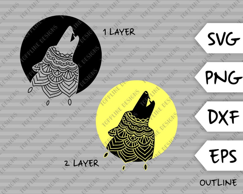 Download Mandala Wolf Set of all 10 SVG / PNG / DXF / eps Cut | Etsy