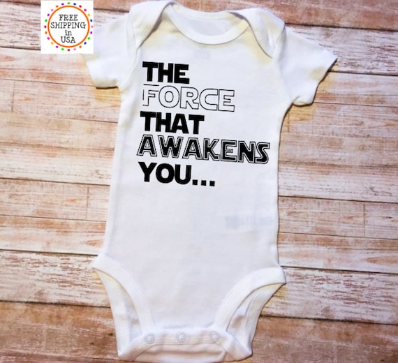 Future Jedi with Rey Funny Star Wars Onesie Baby Shower Gift FAST SHIPPING