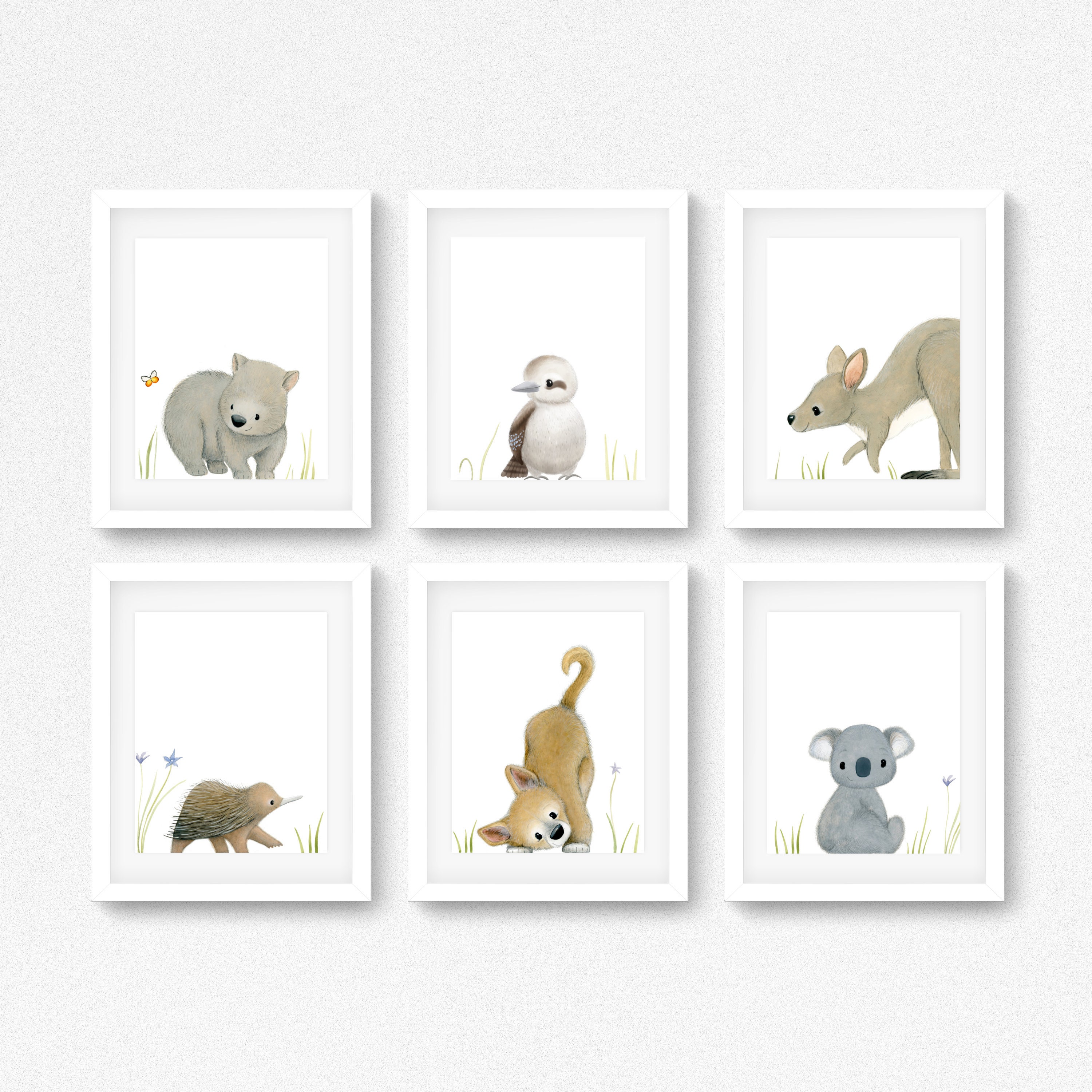 Australian Animals / Nursery Prints / Set of Six / Australiana Etsy