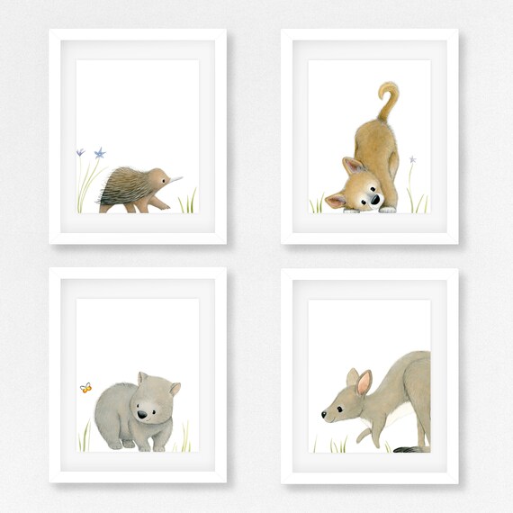 australian animals nursery prints