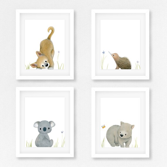 australian animals nursery prints