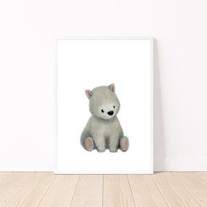 Wombat Printable Wall Art / Australian Animal Print