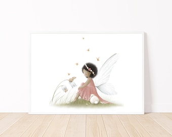 Fairy Princess Art Print: Girls Bedroom Decor (Digital Download)